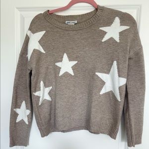 Never worn Sweet Romeo beige and white star sweater